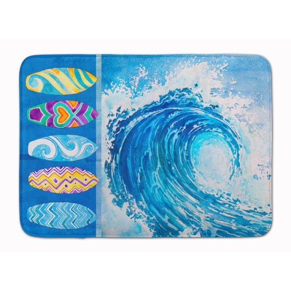 Carolines Treasures Surf Boards and Wave Machine Washable Memory Foam Mat BB8528RUG - main
